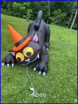 2012 Gemmy Halloween Inflatable Googlie Eye Animated Cat Inflatable Rare