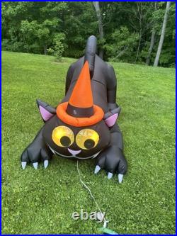 2012 Gemmy Halloween Inflatable Googlie Eye Animated Cat Inflatable Rare