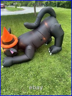 2012 Gemmy Halloween Inflatable Googlie Eye Animated Cat Inflatable Rare