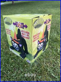 2012 Gemmy Halloween Inflatable Googlie Eye Animated Cat Inflatable Rare