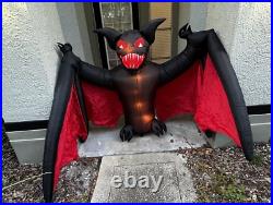 2015 Gemmy Airblown Inflatable 12 Feet Wide Vampire Bat Light Up Animated Head