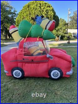 2016 Gemmy 8' Minions In Car withChristmas Tree Lighted Airblown Inflatable 2016 Gemmy 8' Minions In Car withChristmas Tree Lighted Airblown Inflatable