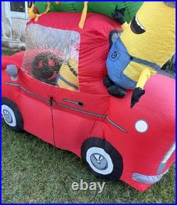 2016 Gemmy 8' Minions In Car withChristmas Tree Lighted Airblown Inflatable 2016 Gemmy 8' Minions In Car withChristmas Tree Lighted Airblown Inflatable