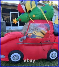 2016 Gemmy 8' Minions In Car withChristmas Tree Lighted Airblown Inflatable 2016 Gemmy 8' Minions In Car withChristmas Tree Lighted Airblown Inflatable