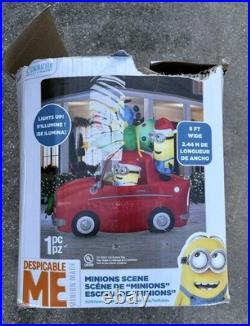 2016 Gemmy 8' Minions In Car withChristmas Tree Lighted Airblown Inflatable 2016 Gemmy 8' Minions In Car withChristmas Tree Lighted Airblown Inflatable