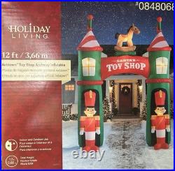 2017 Gemmy COLOSSAL 12' Toy Shop Archway Lighted Christmas Inflatable Airblown