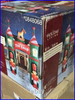2017 Gemmy COLOSSAL 12' Toy Shop Archway Lighted Christmas Inflatable Airblown