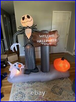 2019 Gemmy 6 ft Inflatable Nightmare Before Christmas Welcome To Halloween Town