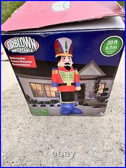 2020 Gemmy Airblown Inflatable 20 Foot Tall Nutcracker RARE SIZE AS IS