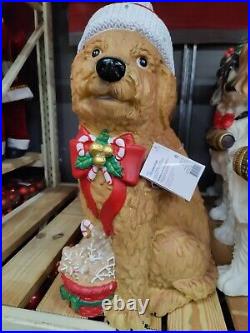 2024 Blow Mold LED 2.5' Christmas Golden Doodle Dog Decor Brand NEW