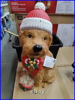 2024 Blow Mold LED 2.5' Christmas Golden Doodle Dog Decor Brand NEW