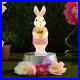 2025 Cracker Barrel Pink Bunny with Flowers Blow MoldNEWFREE SHIPPING