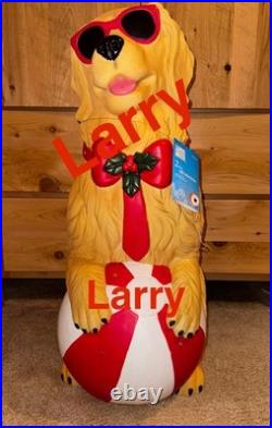 2025 Golden Retriever With Beach Ball Blow Mold 2.5' Home Depot Home Accents New