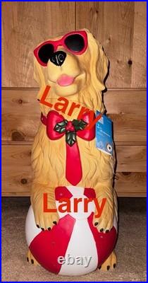 2025 Golden Retriever With Beach Ball Blow Mold 2.5' Home Depot Home Accents New