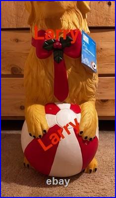 2025 Golden Retriever With Beach Ball Blow Mold 2.5' Home Depot Home Accents New
