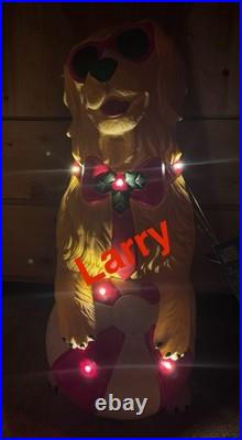 2025 Golden Retriever With Beach Ball Blow Mold 2.5' Home Depot Home Accents New