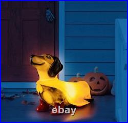 2025 Halloween Blow Mold Super Hero Dachsund Weiner Wiener Dog Statue 14-in