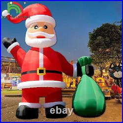 20/26/33/40FT Christmas Inflatable Santa Claus Outdoor Lawn Mall Yard Decoration