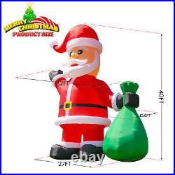 20/26/33/40FT Christmas Inflatable Santa Claus Outdoor Lawn Mall Yard Decoration