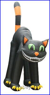 20 FOOT Animated Lighted Jumbo Halloween Inflatable Black Cat Yard Decoration