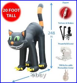 20 FOOT Jumbo Party Halloween Inflatable Black Cat Yard Decoration Prop Balloon