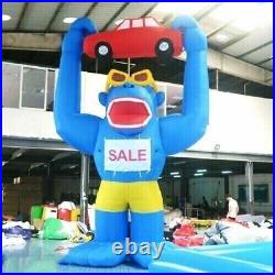 20ft Inflatable Advertising Giant Gorilla Holding A Car With Air Blower