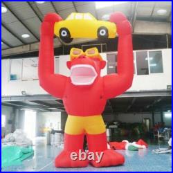 20ft Inflatable Advertising Giant Gorilla Holding A Car With Air Blower New
