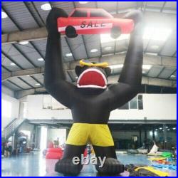 20ft Inflatable Advertising Giant Gorilla Holding A Car With Air Blower New