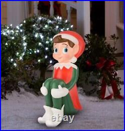 24 CLASSIC PIXIE ELF Blow Mold Lighted Yard Decoration IN HAND