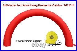 2613 ft Red Inflatable Arch Advertising Promotion Outdoor with 350W Air Blower