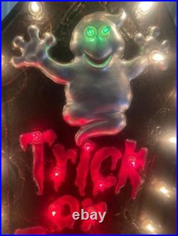 26 Trick or Treat Lighted Tombstone vintage vacuum form retired Halloween withbox