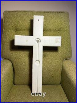 26 Union Products Vintage 1998 White Cross Christmas Easter Light Up Blow Mold