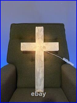26 Union Products Vintage 1998 White Cross Christmas Easter Light Up Blow Mold