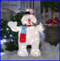 2.5 FT LED FROSTY THE SNOWMAN Tinsel Lighted Yard Decoration