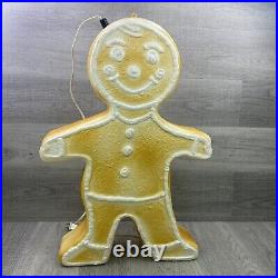 2 Gingerbread Man Blow Mold 23.5 X 16Christmas Holiday Decorations Set Lights