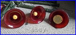 2 Mr. Christmas Lighted Musical Pathway Bells Green Red Tested Works FLAWS READ