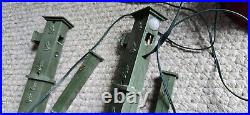 2 Mr. Christmas Lighted Musical Pathway Bells Green Red Tested Works FLAWS READ