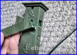 2 Mr. Christmas Lighted Musical Pathway Bells Green Red Tested Works FLAWS READ