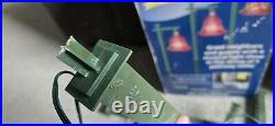 2 Mr. Christmas Lighted Musical Pathway Bells Green Red Tested Works FLAWS READ