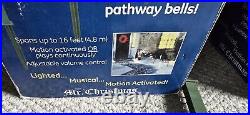 2 Mr. Christmas Lighted Musical Pathway Bells Green Red Tested Works FLAWS READ