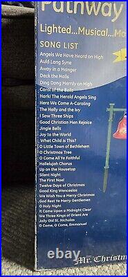 2 Mr. Christmas Lighted Musical Pathway Bells Green Red Tested Works FLAWS READ