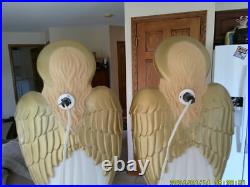 2 Tpi Angels W / Trumpets Christmas Blow Molds (both Working)