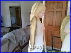 2 Tpi Angels W / Trumpets Christmas Blow Molds (both Working)