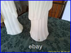 2 Tpi Angels W / Trumpets Christmas Blow Molds (both Working)
