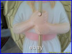 2 Tpi Angels W / Trumpets Christmas Blow Molds (both Working)