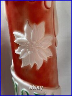 2 Vintage 1973 CHRISTMAS CANDLE NOEL BLOW MOLD EMPIRE Plastic