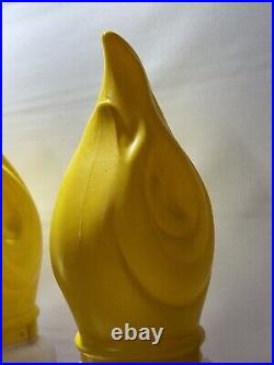 2 Vintage 1973 CHRISTMAS CANDLE NOEL BLOW MOLD EMPIRE Plastic