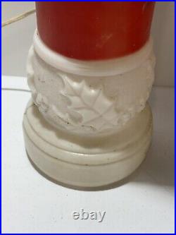 2 Vintage 1973 CHRISTMAS CANDLE NOEL BLOW MOLD EMPIRE Plastic