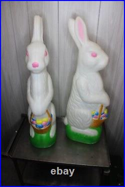 2-Vintage 1993 31 Union Don Featherstone Easter Rabbit / Bunny Blow Mold