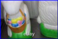 2-Vintage 1993 31 Union Don Featherstone Easter Rabbit / Bunny Blow Mold